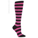pink and black knee high socks